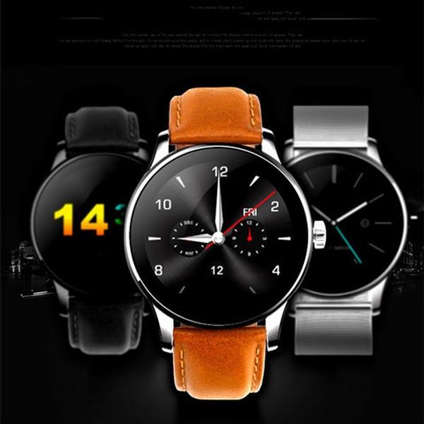 Clearance Smart Watch For iOS and Android with Heart Rate Monitor and Bluetooth - Leather