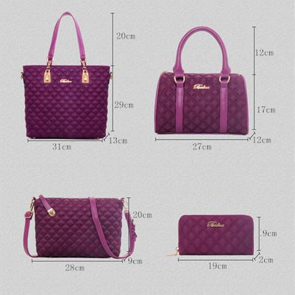 Clearance Women's Leather and Ruched Design Bag Set