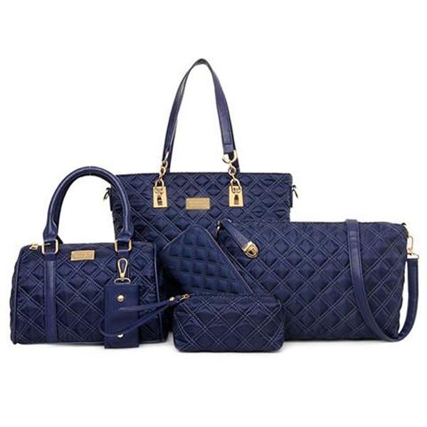 Clearance Women's Leather and Ruched Design Bag Set