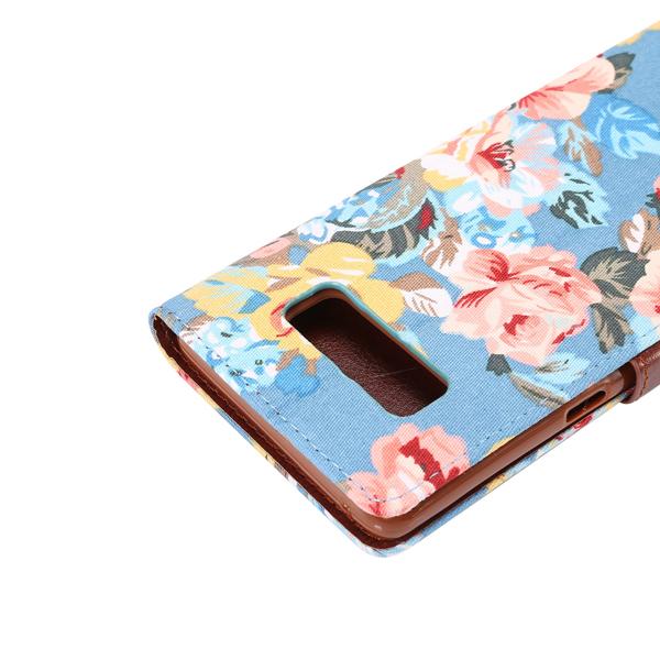 Flower Cloth Leather Case With Stand For Samsung Note 8