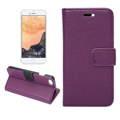 Litchi Pattern Leather Flip Phone Case For iPhone