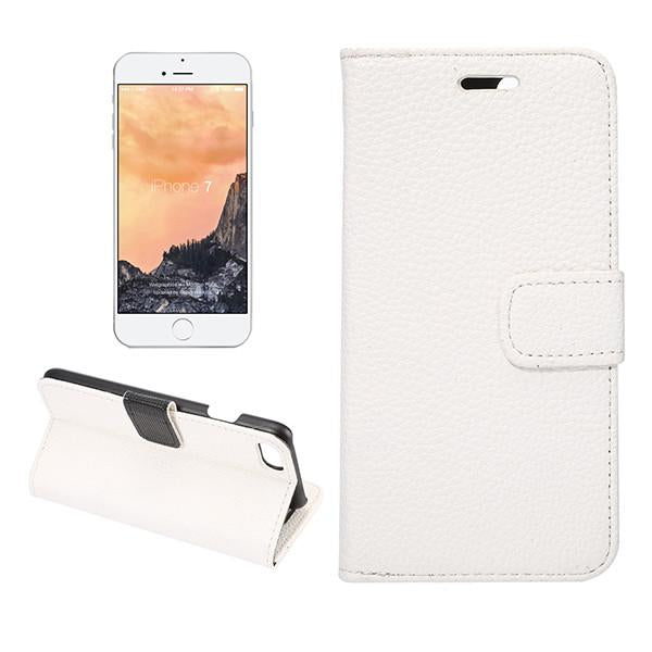 Litchi Pattern Leather Flip Phone Case For iPhone