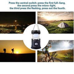 Clearance Solar Outdoor LED Camping Light With Portable Charging Power Bank
