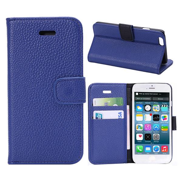 Litchi Pattern Leather Flip Phone Case For iPhone