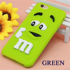Clearance Cartoon M&M Chocolate Candy Rubber Phone Case For iPhone 6/6 plus/7/7 plus
