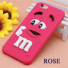 Clearance Cartoon M&M Chocolate Candy Rubber Phone Case For iPhone 6/6 plus/7/7 plus