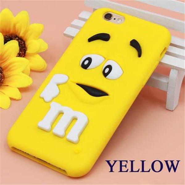 Clearance Cartoon M&M Chocolate Candy Rubber Phone Case For iPhone 6/6 plus/7/7 plus