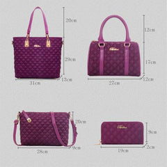 Clearance Women's Leather and Ruched Design Bag Set