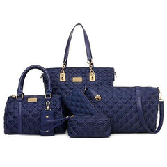 Clearance Women's Leather and Ruched Design Bag Set