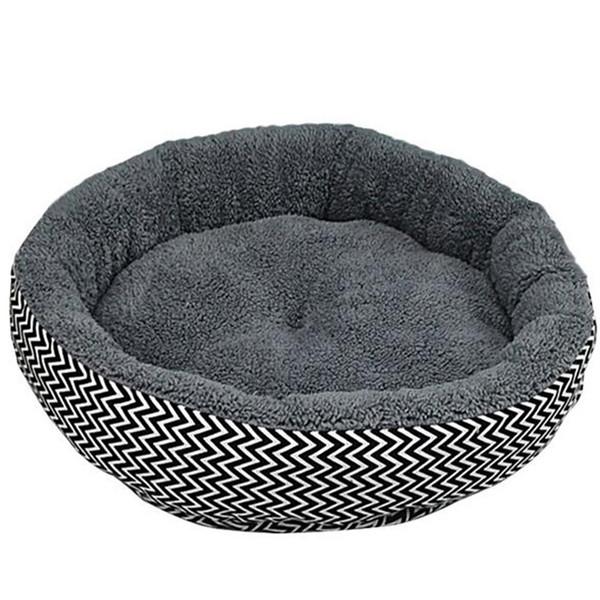 Clearance Fashion Round Soft Striped Pet Cat And Dog Bed