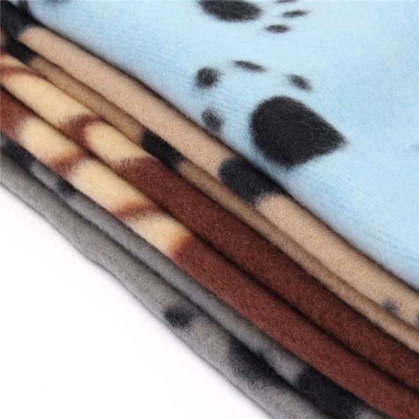 Paw Print Soft Warm Blanket Pet Bed Sofa