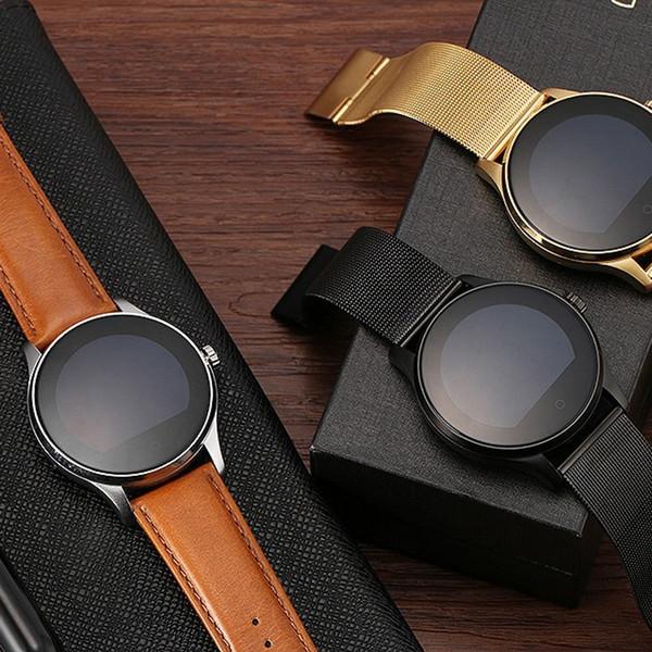 Clearance Smart Watch For iOS and Android with Heart Rate Monitor and Bluetooth - Leather